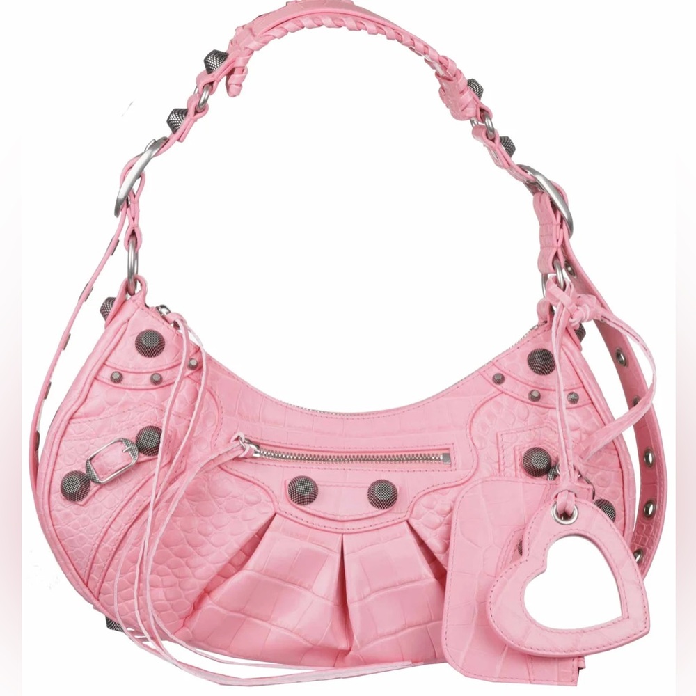 Balenciaga Pink Shoulder Bag with Black Details